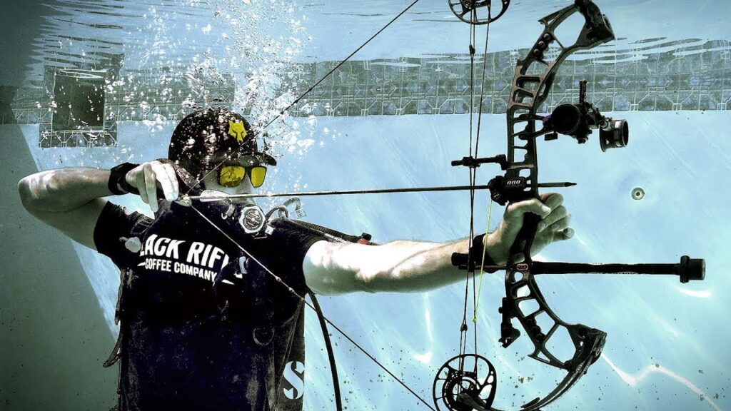 Compound Bow Fired Underwater – Slowmo Archery