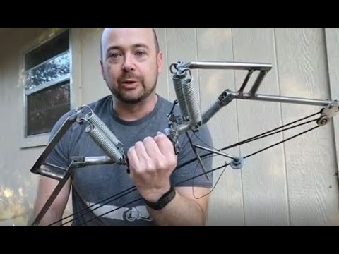 DIY mini spring-compound-bow (all steel) w/demonstration