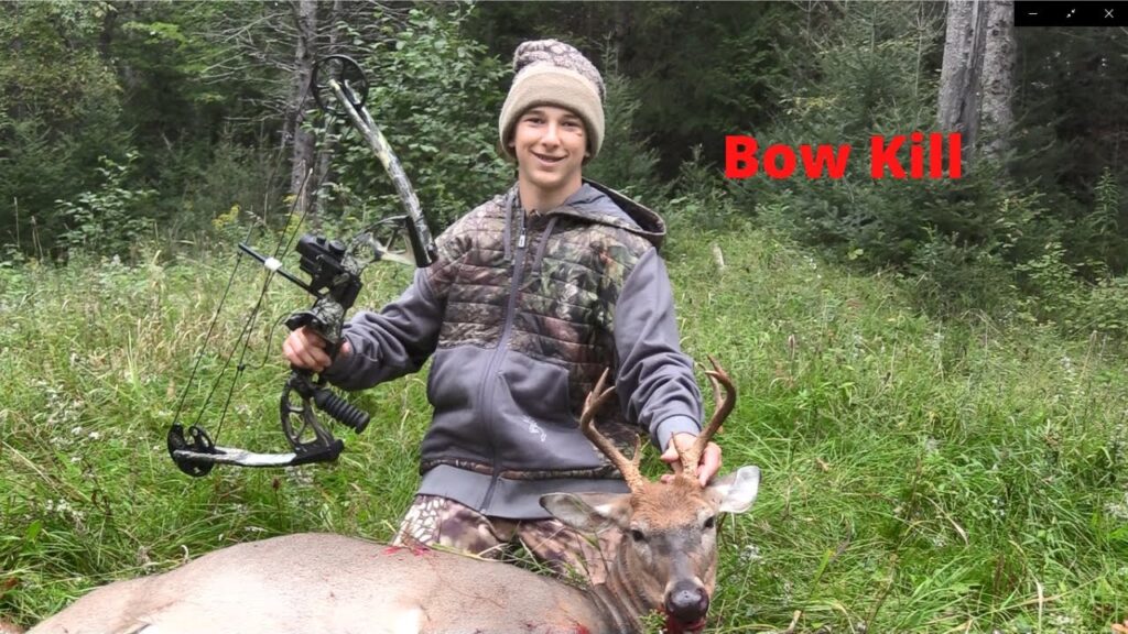Deer Down With Compound Bow Youth Season Upper Michigan( 8 Pointer)