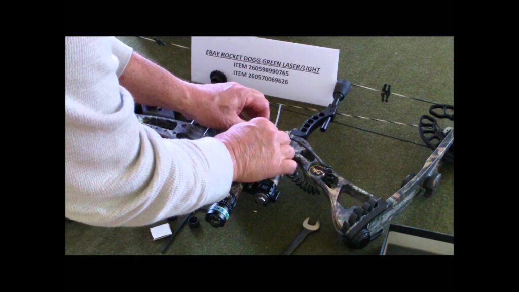 Installation of a Rocket Dogg Green Laser on compound bow