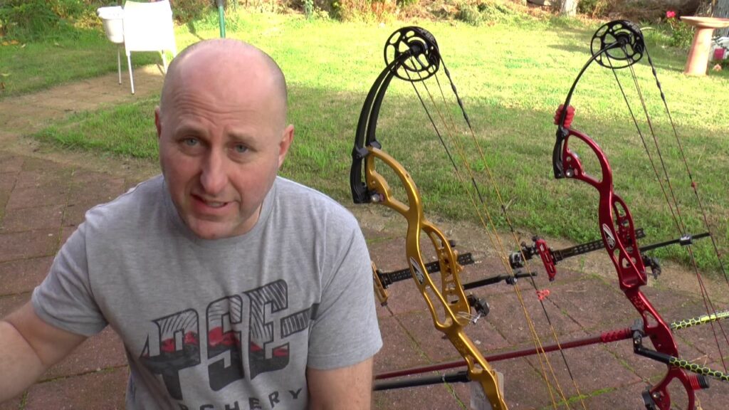Setting up a compound bow for indoor archery