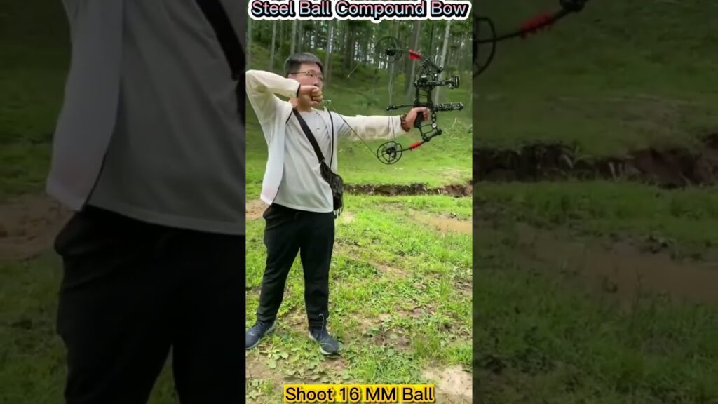 Steel Ball Compound Bow For Hunting 🏹🎯 ►100 #shorts #compoundbow #hunting #archery #bowandarrow