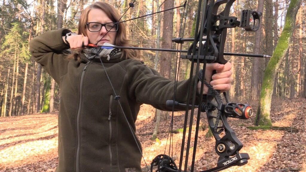 Survival Lilly Practicing With Compound Bow For The First Time